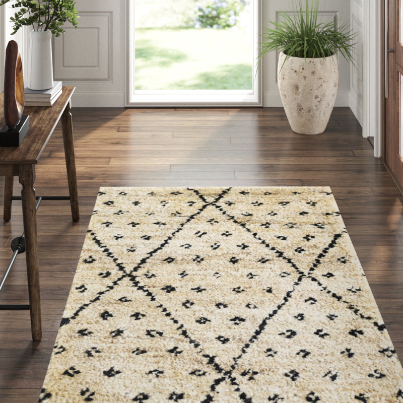 Dash and Albert Rugs Doti HandKnotted Polka Dots Area Rug in Ivory